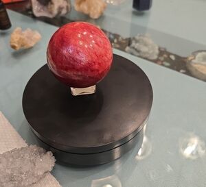 Red Moon Stone Crystal Sphere on